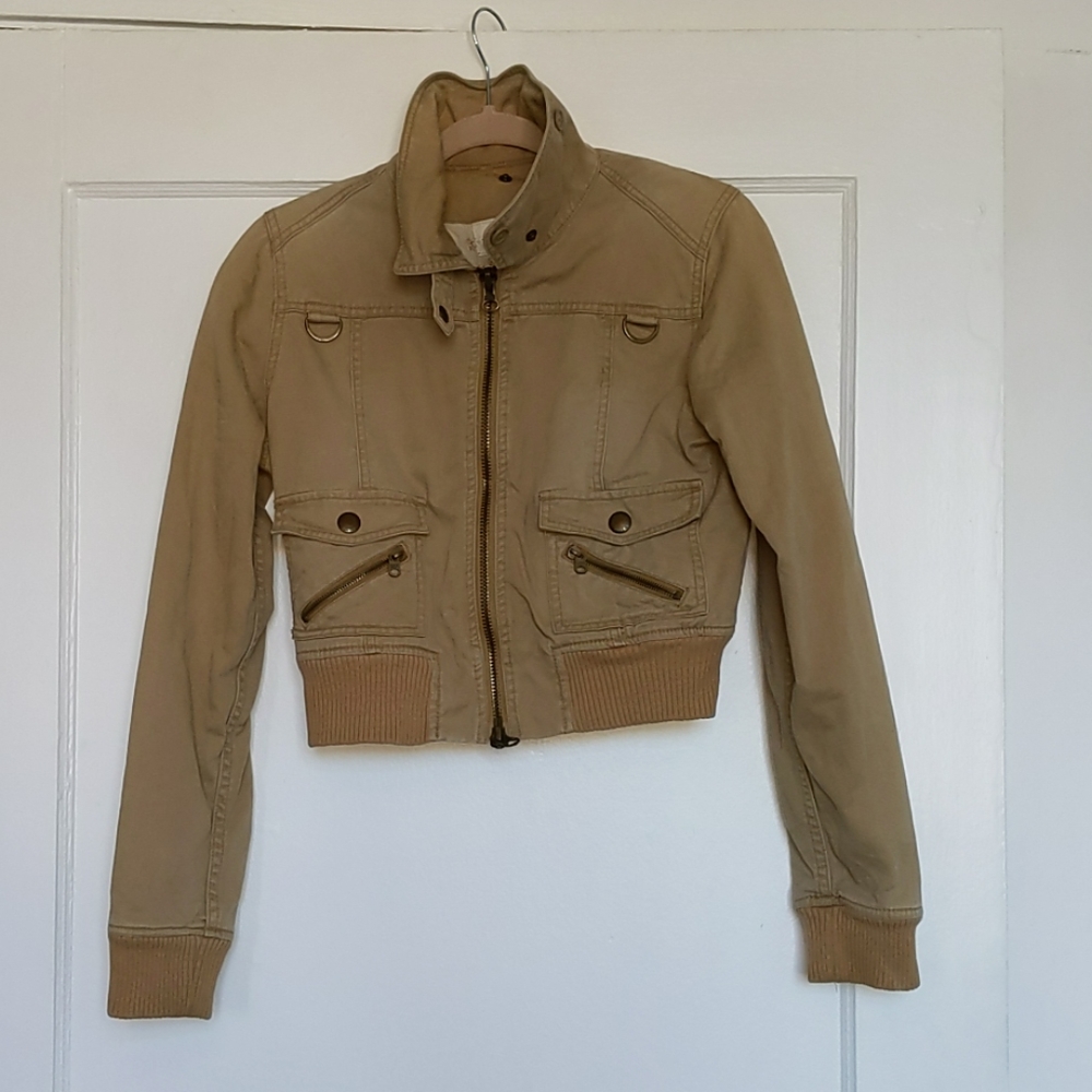 A+F tan bomber jacket